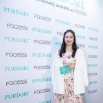 Purdori Founder Sylvia Leung celebrates the opening of the Purdori enclave at Facesss Times Square Hong Kong.