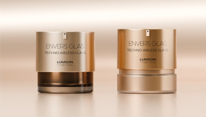 A new look for Envers Glas, Lumson's iconic airless glass jar